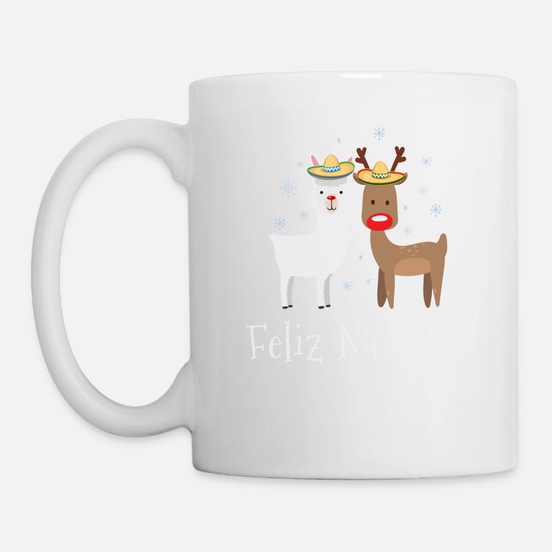 Feliz Llamadad Navidad Christmas Llama Gift - Mug - white