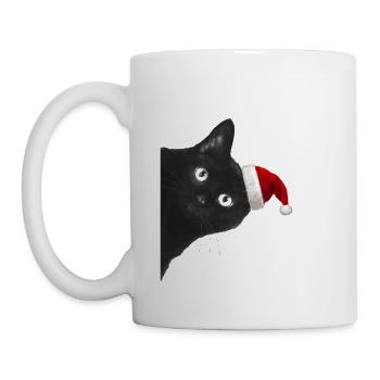 Chat de noel - Mug blanc - blanc - Gauche