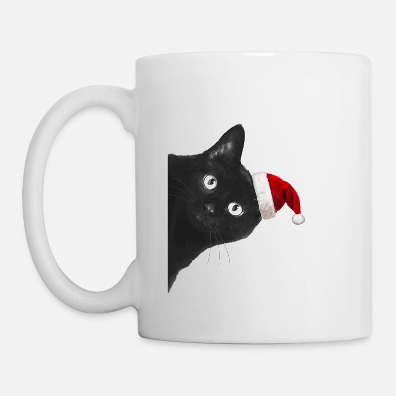 Chat de noel - Mug blanc - blanc