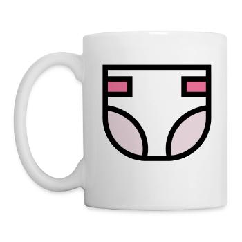 Diaper Very Cute Gift Idea - Mug - white - Left