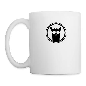 Lama avec des lunettes de soleil! / Lama avec des lunettes de soleil! - Mug blanc - blanc - Gauche