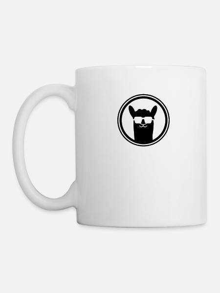 Lama mit Sonnenbrille! / Llama with Sunglasses! - Tasse - Weiß