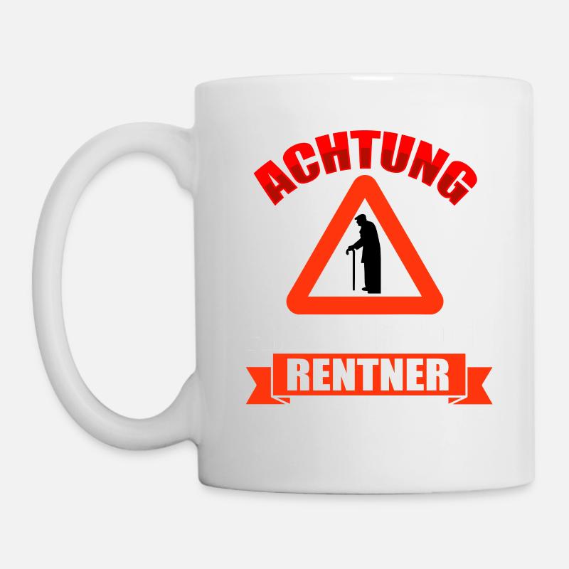 ATTENTION retraité libre - Mug blanc - blanc