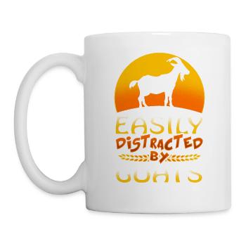 Easily Distracted By Goats - Mug - white - Left