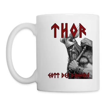 Thor - Gott des Donners - Tasse - Weiß - Links