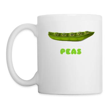Give Peas A Chance Cute Pea Pun - Tasse - Weiß - Links