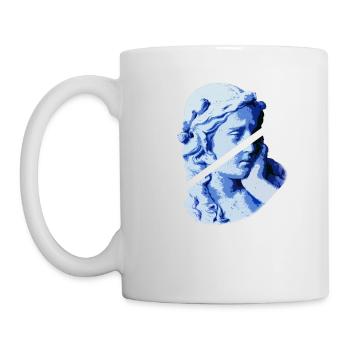 Ästhetische Vaporwave weibliche griechische Marmorstatue - Tasse - Weiß - Links