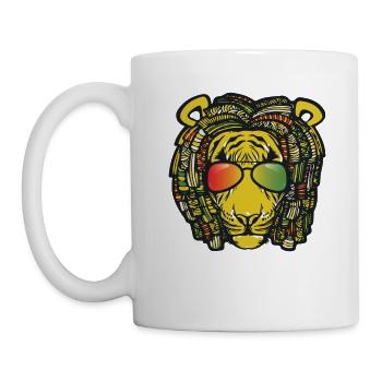 Jamaican Lion product Gift for Rastas & Reggae - Mug - white - Left