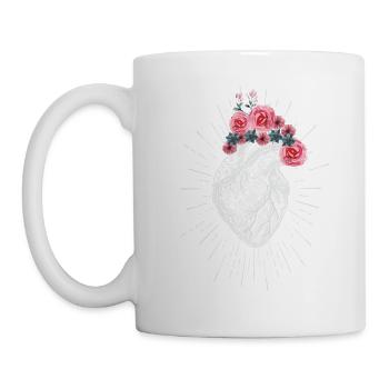 Womens Anatomical Heart graphic Human heart with - Mug - white - Left
