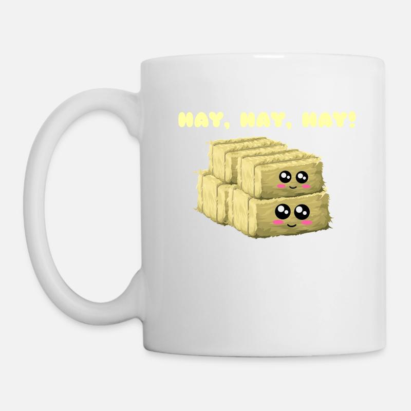 Hay Hay Hay Cute Hay Pun - Mug - white