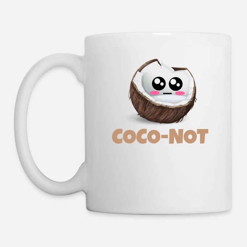 Coco Pas Drôle Noix De Coco - Mug blanc - blanc