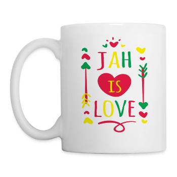 Jah is Love Gift pour la musique Rastafari & Reggae & - Mug blanc - blanc - Gauche