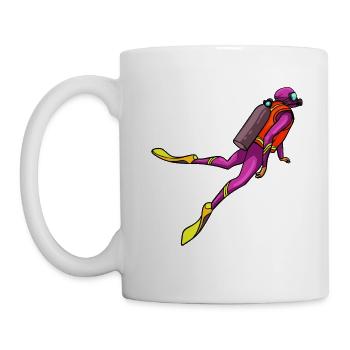 Plongée Plongée Plongée Sporttaur Cadeau - Mug blanc - blanc - Gauche
