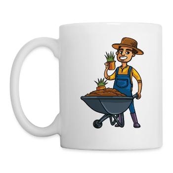 Garden gardener gardening plants flowers field - Mug - white - Left