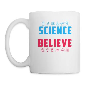Science vs croire cadeau - Mug blanc - blanc - Gauche