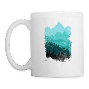 Randonnée pour les amoureux de la nature Forêts et montagnes Moderne - Mug blanc - blanc - Gauche