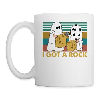 I Got A Rock Funny Vintage Halloween - Tasse - Weiß - Links