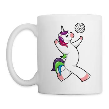 Volleyball unicorn Volleyball player Volleyballer - Mug - white - Left