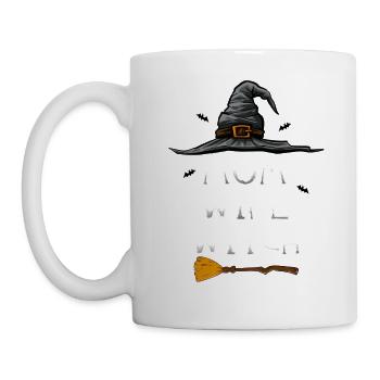 Mutter Frau Hexe Halloween - Tasse - Weiß - Links