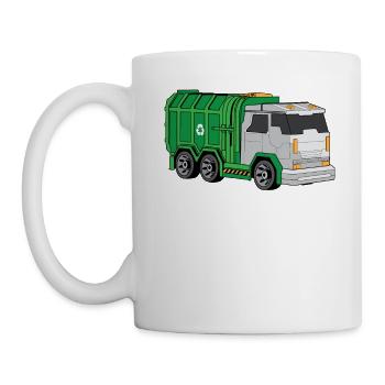 Garbage truck Garbage truck Garbage truck Müllmann Abfall - Mug - white - Left
