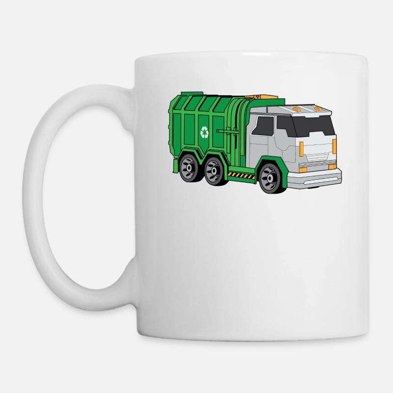 Garbage truck Garbage truck Garbage truck Müllmann Abfall - Mug - white