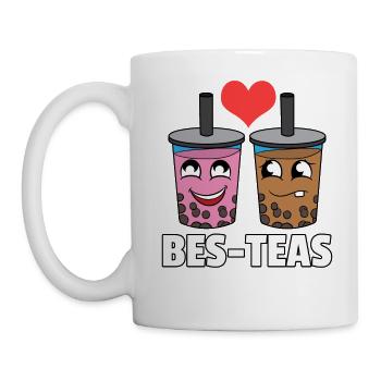 Bubble Tea Pearl Milk Tea Boba Tea Milk Gift - Mug - white - Left