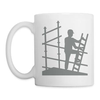 Monteur d'échafaudages - Mug blanc - blanc - Gauche