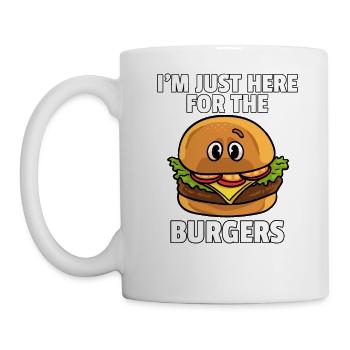 Burger Fast Food Cheeseburger Hamburger Geschenk - Tasse - Weiß - Links