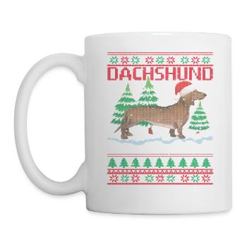 Dachshund Through The Snow Funny Dog Lovers - Mug - white - Left