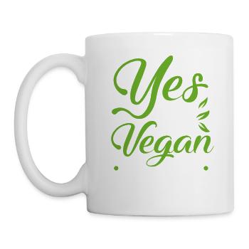 Yes This Is A Vegan Body Funny Fitness Lovers - Mug - white - Left