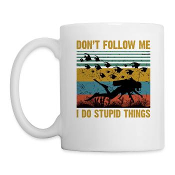 Ne me suivez pas, je fais des choses stupides - Mug blanc - blanc - Gauche