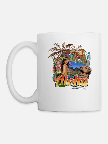 Paradis d'été à Hawaï - Mug blanc - blanc