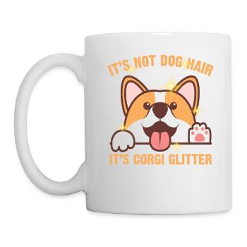 It's Not Dog Hair It's Corgi Glitter Funny Dog - Mug - white - Left