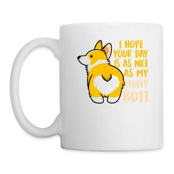 I Hope Your Day Is As Nice As My Fluffy Butt Funny - Mug - white - Left