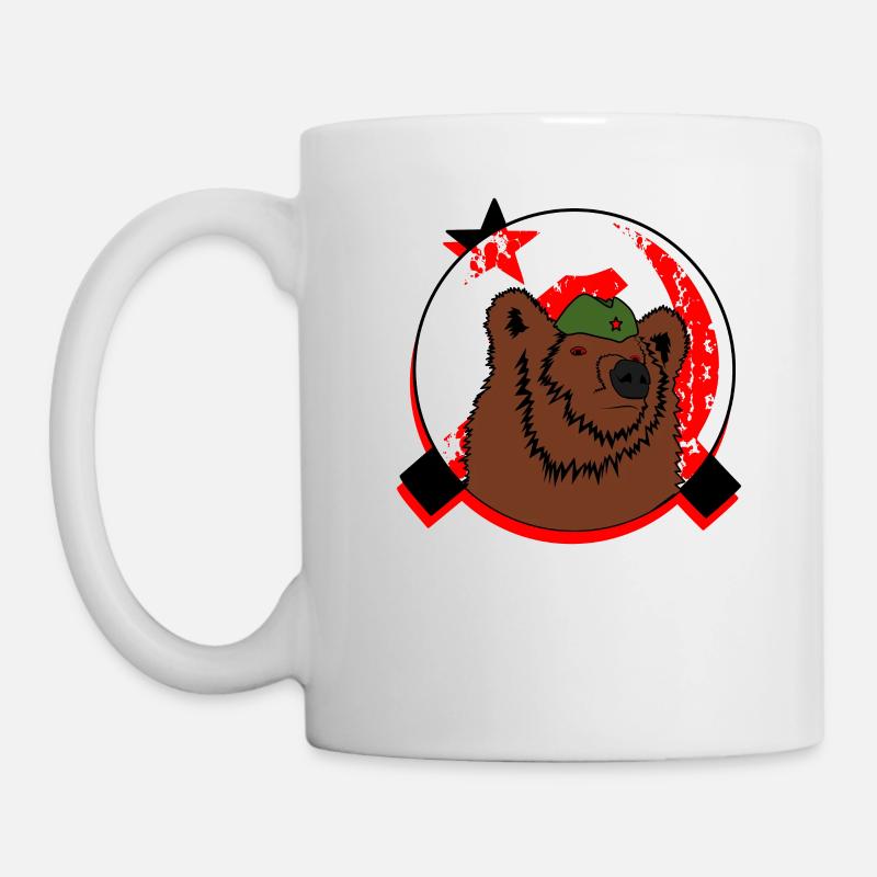 Ours russe idée cadeau russe - Mug blanc - blanc