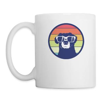 Dog dog sunglasses summer gift idea - Mug - white - Left