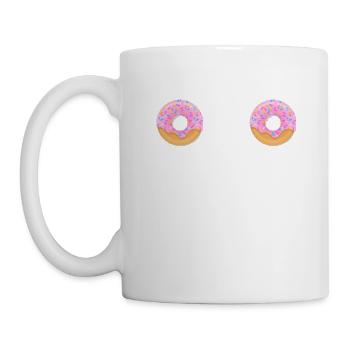 Donut Brust Titten Brüste - Tasse - Weiß - Links