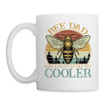 Beekeeper Bee Dad Like A Regular Dad But Cooler - Tasse - Weiß - Links