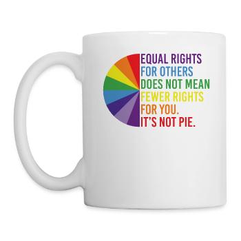 Equal Rights For Others Does Not Mean Fewer Rights - Tasse - Weiß - Links