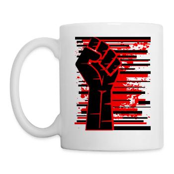 Fist red black - Mug - white - Left