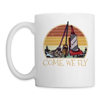 Come, We Fly Halloween Witch T-Shirt - Mug - white - Left