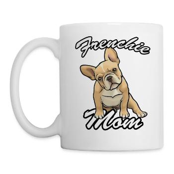 frenchie mom fawn - Mug - white - Left