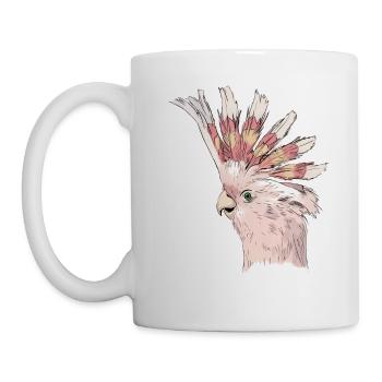Papagei Kakadu Punk Vogel Geschenk - Tasse - Weiß - Links