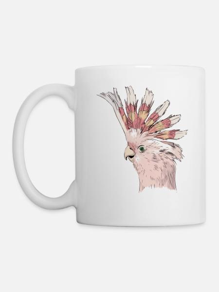 Papagei Kakadu Punk Vogel Geschenk - Tasse - Weiß