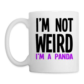 Ich bin nicht komisch Ich bin ein Panda - Tasse - Weiß - Links