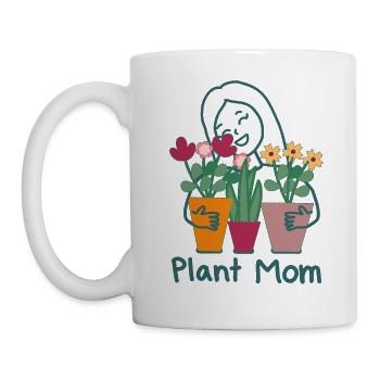 Love and green plants: the plants mom - Mug - white - Left
