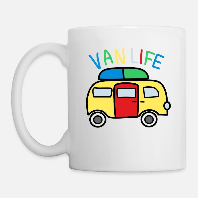 Liberté et aventure : la vie en camping - Mug blanc - blanc