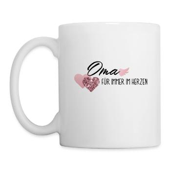 verstorbene Oma Omi Liebe Herz Trauer Abschied Tod - Tasse - Weiß - Links