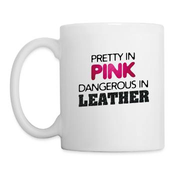Lack Leder sexy Domina SM Sexsprüche Spruch Damen - Tasse - Weiß - Links