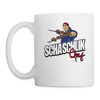 Schaschlik Fleisch Spieße Grillen BBQ Geschenkidee - Tasse - Weiß - Links
